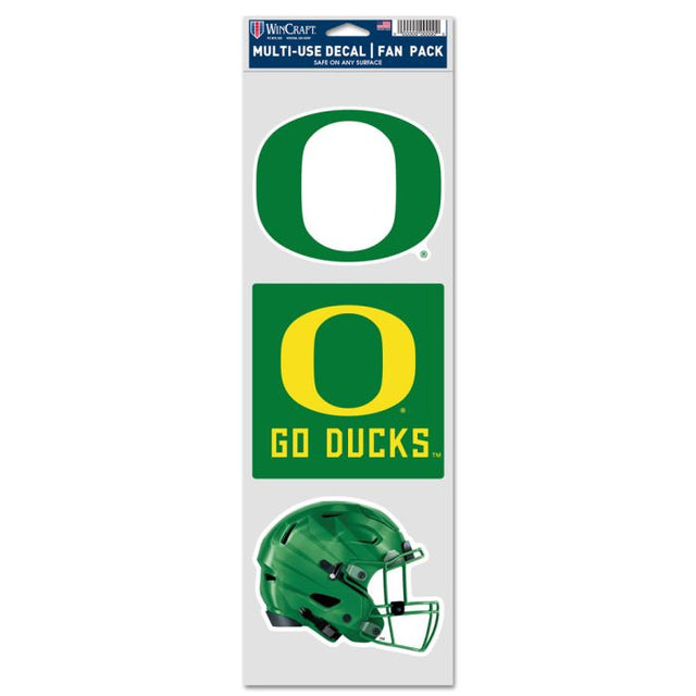 Oregon Ducks FOOTBALL Fan Decals 3.75" x 12"