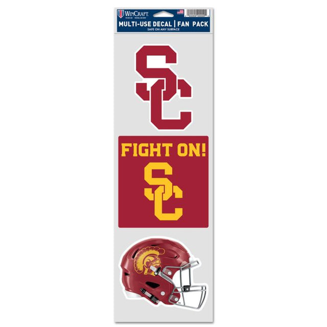 USC Trojans FOOTBALL Fan Decals 3.75" x 12"