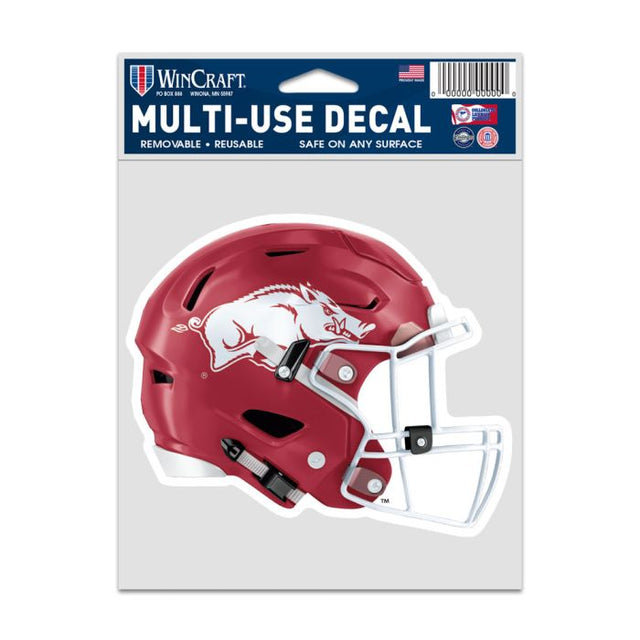 Calcomanías para fanáticos del casco de Arkansas Razorbacks de 3,75" x 5"