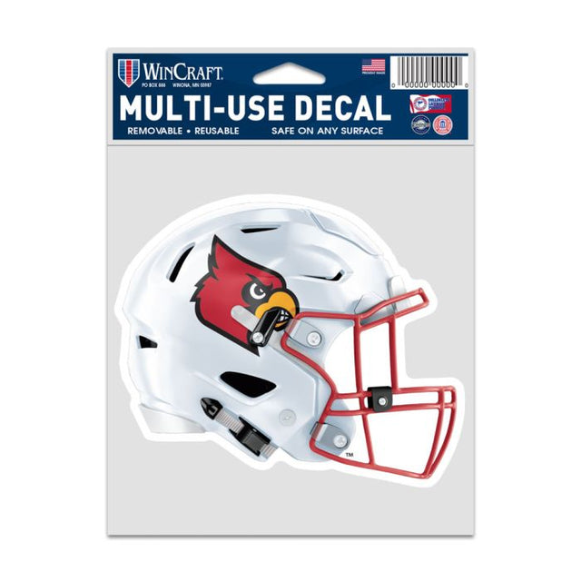 Calcomanías para fanáticos del casco de los Louisville Cardinals de 3,75" x 5"