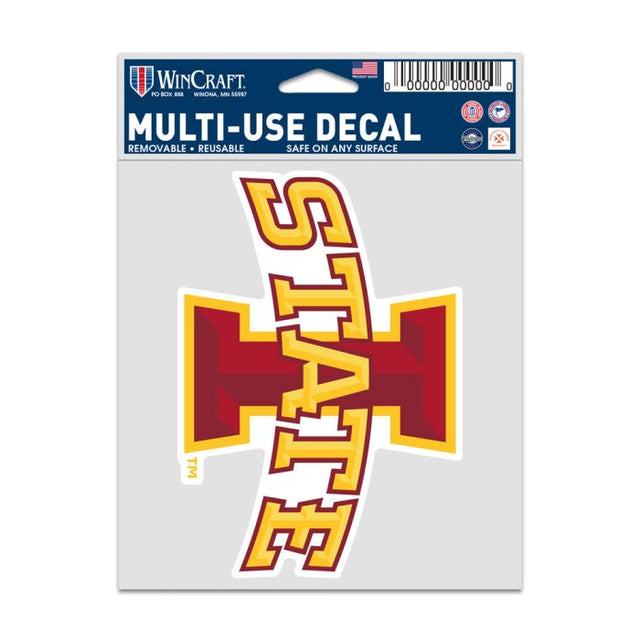 Calcomanías para fanáticos de los Iowa State Cyclones de 3,75" x 5"