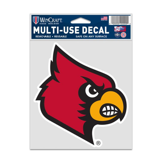 Calcomanías para fanáticos de los Louisville Cardinals de 3,75" x 5"