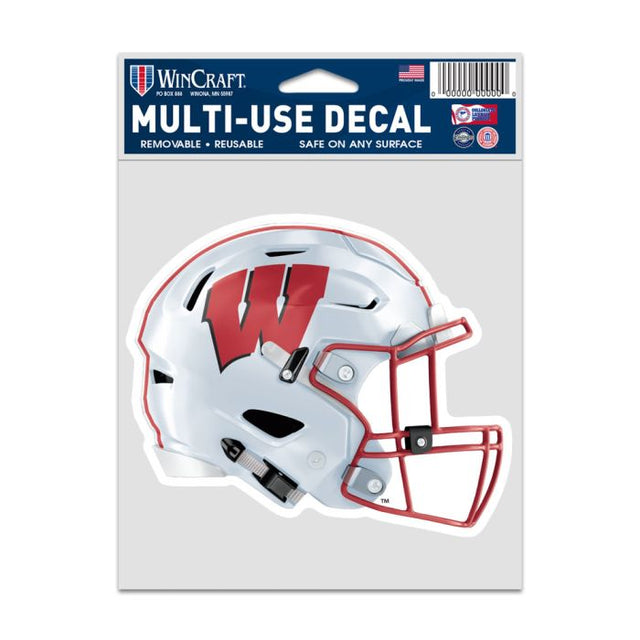 Calcomanías para fanáticos de Wisconsin Badgers HELMET de 3,75" x 5"