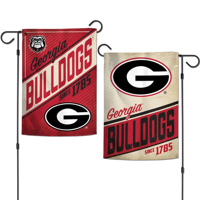 Georgia Bulldogs RETRO Garden Flags 2 sided 12.5" x 18"