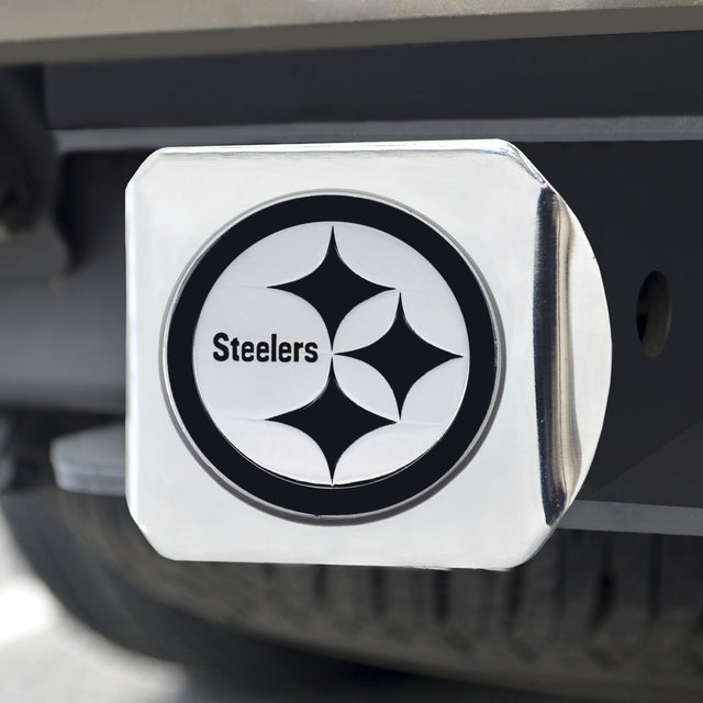 Emblema cromado para tapa de enganche de los Pittsburgh Steelers