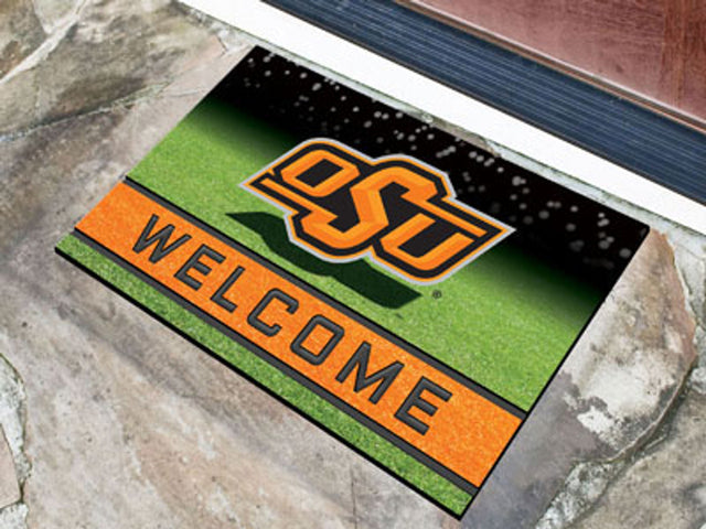 Oklahoma State Cowboys Door Mat 18x30 Welcome Crumb Rubber