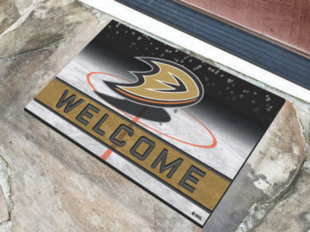 Felpudo de los Anaheim Ducks de 18 x 30 pulgadas con diseño de miga de goma