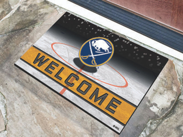 Buffalo Sabres Door Mat 18x30 Welcome Crumb Rubber