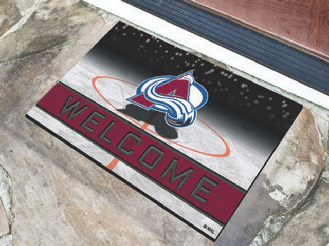 Colorado Avalanche Door Mat 18x30 Welcome Crumb Rubber