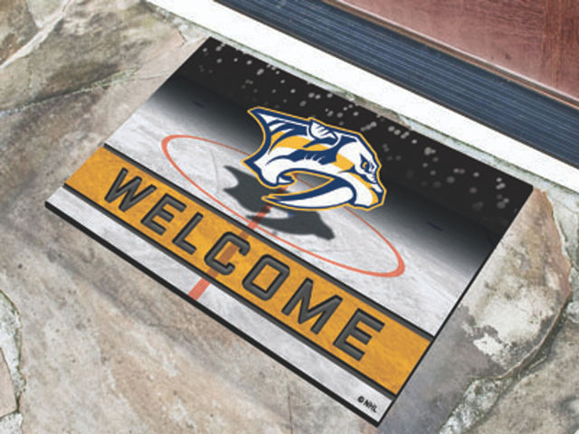 Felpudo de goma granulada Nashville Predators de 18 x 30 pulgadas