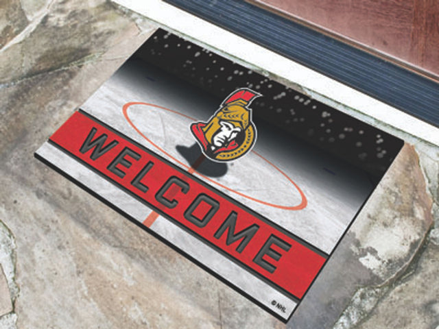 Felpudo de goma granulada de 18 x 30 cm de Ottawa Senators