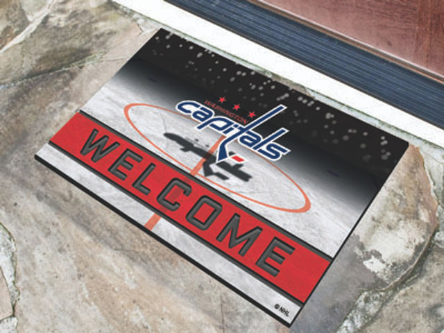 Washington Capitals Door Mat 18x30 Welcome Crumb Rubber