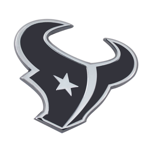 Emblema de metal cromado premium para automóvil de los Houston Texans