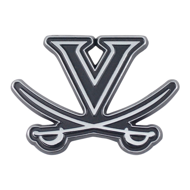 Emblema para automóvil de los Virginia Cavaliers, de metal cromado de primera calidad