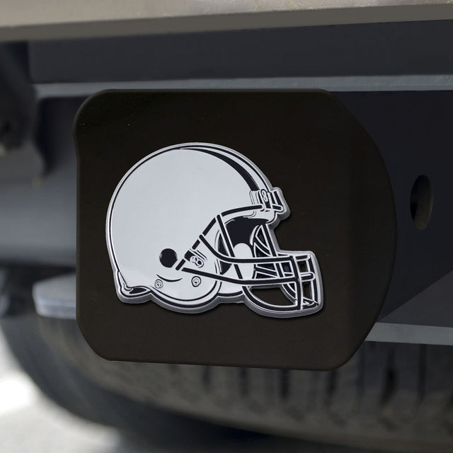 Cleveland Browns Hitch Cover Chrome Emblem on Black