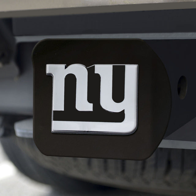 New York Giants Hitch Cover Chrome Emblem on Black