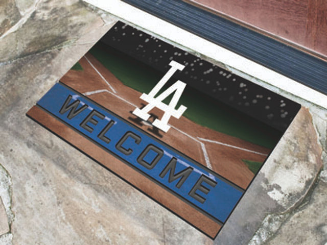 Los Angeles Dodgers Door Mat 18x30 Welcome Crumb Rubber