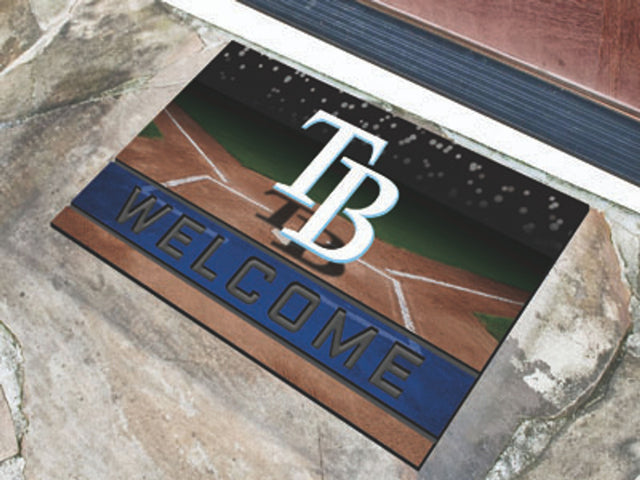 Tampa Bay Rays Door Mat 18x30 Welcome Crumb Rubber