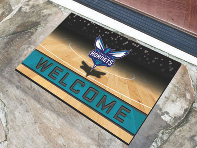 Charlotte Hornets Door Mat 18x30 Welcome Crumb Rubber