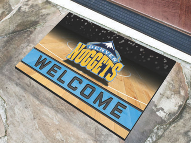 Felpudo de los Denver Nuggets de 18 x 30 pulgadas con diseño de miga de goma