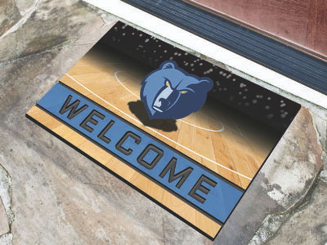 Felpudo de los Memphis Grizzlies de 18 x 30 pulgadas, goma granulada de bienvenida