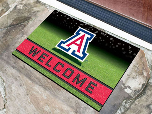 Felpudo Arizona Wildcats de 18 x 30 pulgadas, goma granulada de bienvenida