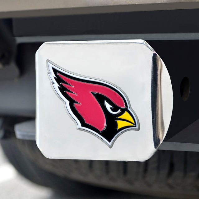 Arizona Cardinals Hitch Cover Color Emblem on Chrome