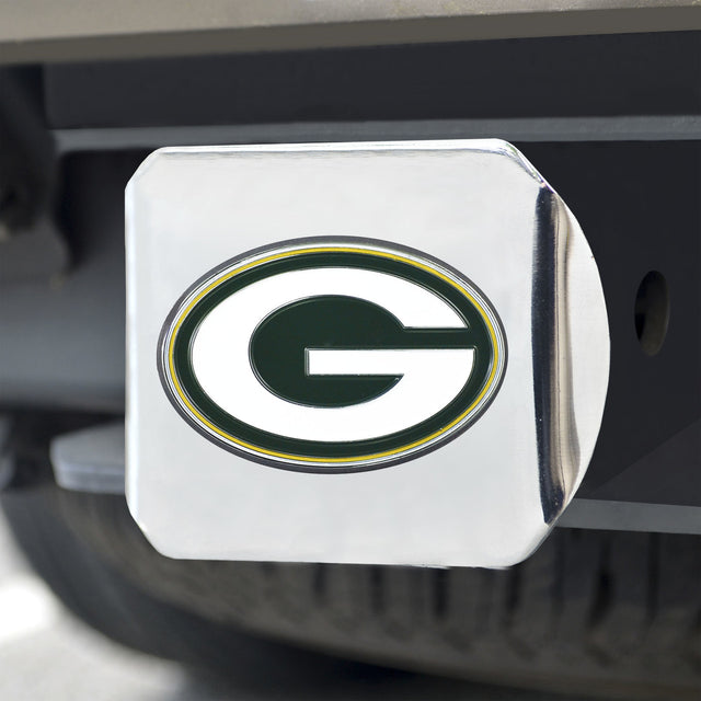 Emblema de color de la cubierta de enganche de los Green Bay Packers en cromo