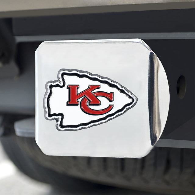 Emblema de color de la cubierta de enganche de los Kansas City Chiefs en cromo