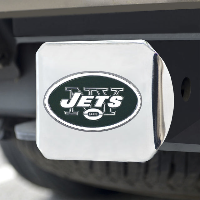 Emblema de color de la cubierta de enganche de los New York Jets en cromo