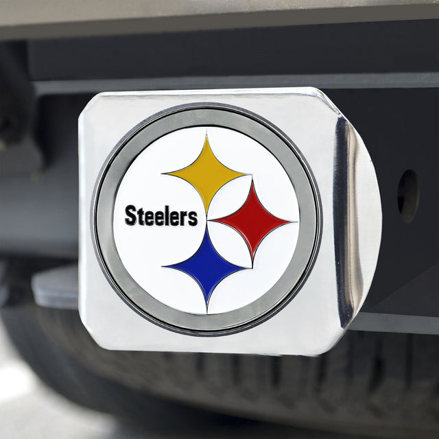 Emblema de color de la cubierta del enganche de los Pittsburgh Steelers en cromo