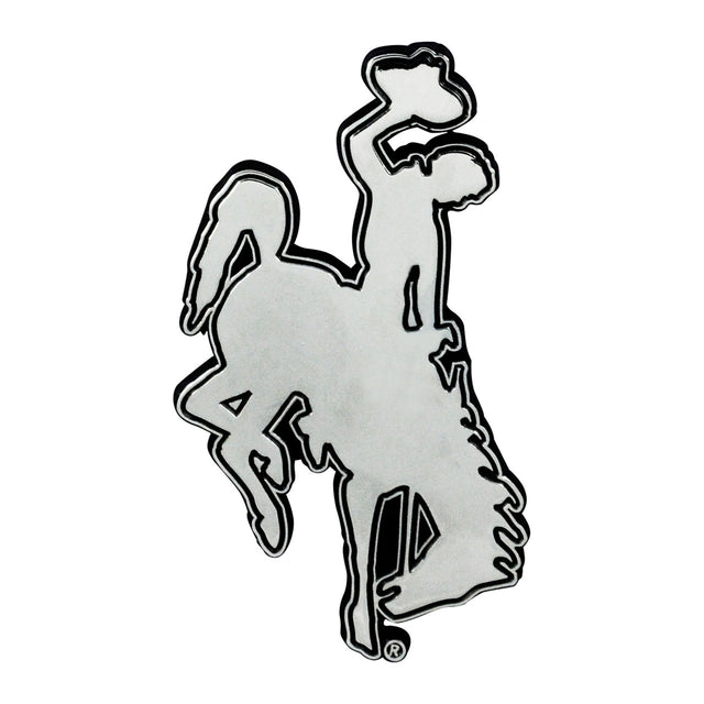 Wyoming Cowboys Auto Emblem Premium Metal Chrome