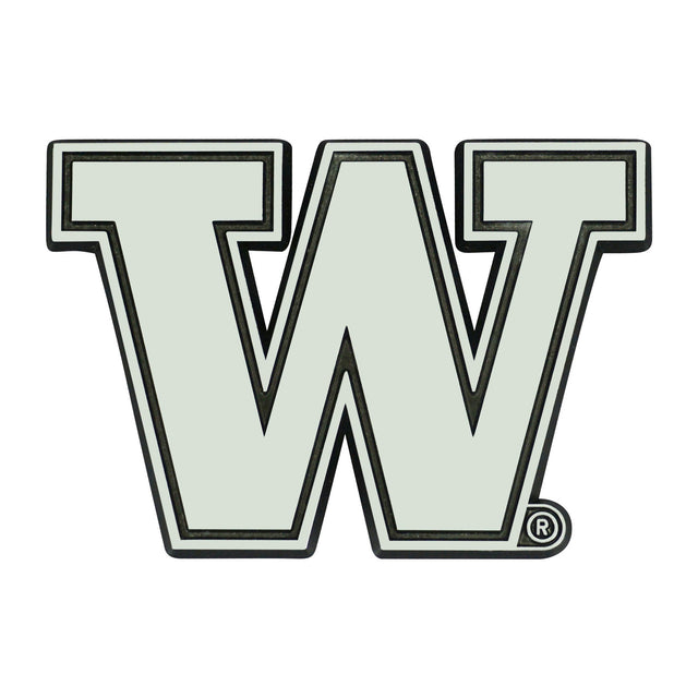 Washington Huskies Auto Emblem Premium Metal Chrome