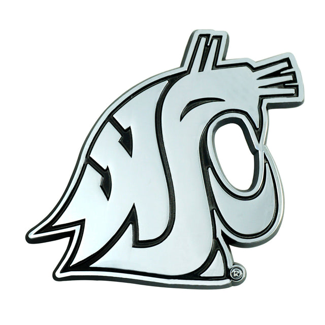 Emblema para automóvil de los Washington State Cougars, metal cromado de primera calidad