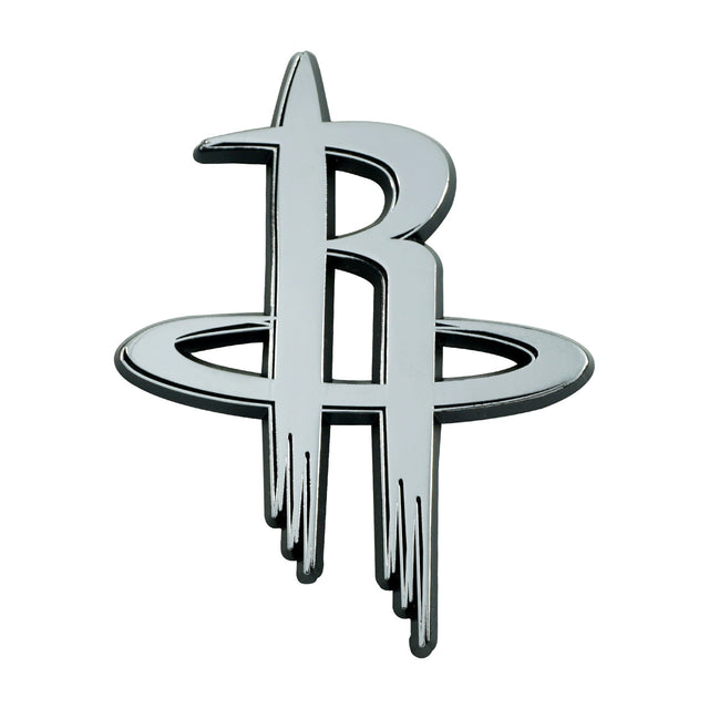 Houston Rockets Auto Emblem Premium Metal Chrome