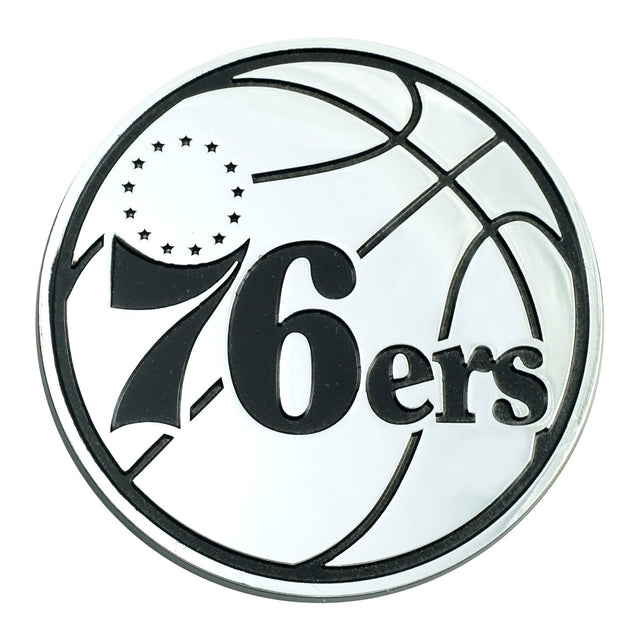 Philadelphia 76ers Auto Emblem Premium Metal Chrome