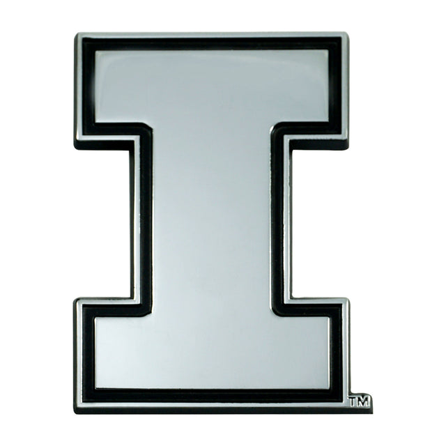 Emblema de metal cromado premium para automóvil de Illinois Fighting Illini