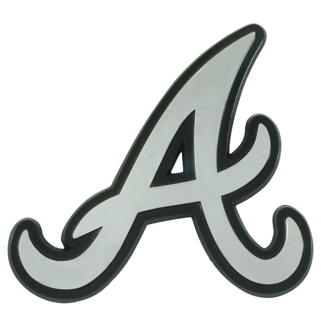 Emblema de metal cromado premium para automóvil de los Atlanta Braves