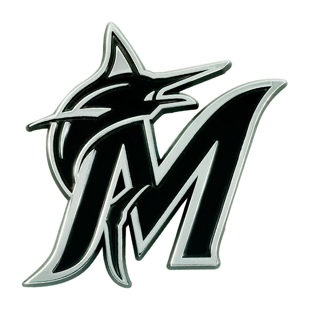 Emblema de metal cromado premium para automóvil de los Miami Marlins