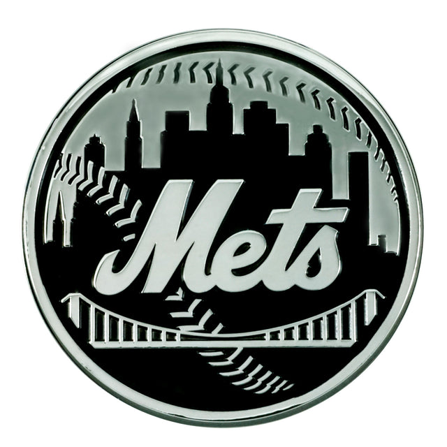 Emblema de metal cromado premium para automóvil de los New York Mets