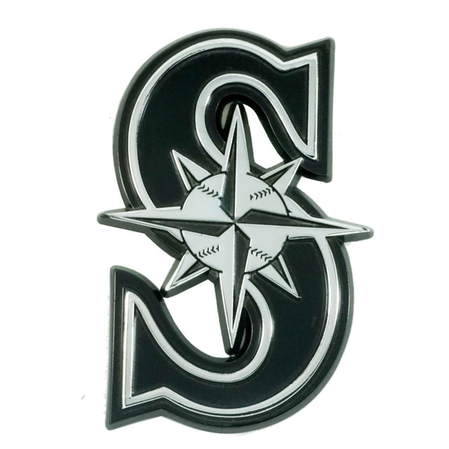 Emblema de metal cromado premium para automóvil de los Seattle Mariners