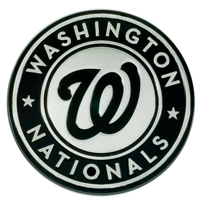 Emblema para automóvil de los Washington Nationals, metal cromado de primera calidad