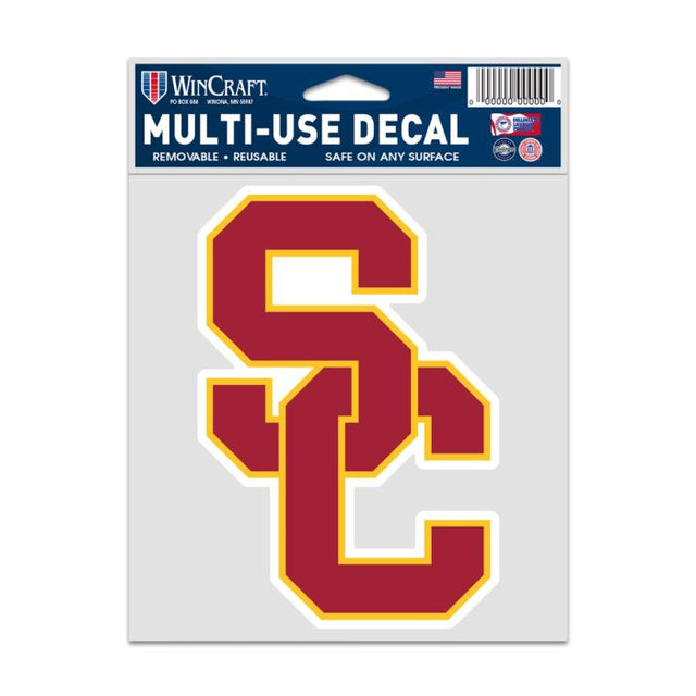 Calcomanías para fanáticos con el logotipo de los Trojans de la USC de 3,75" x 5"