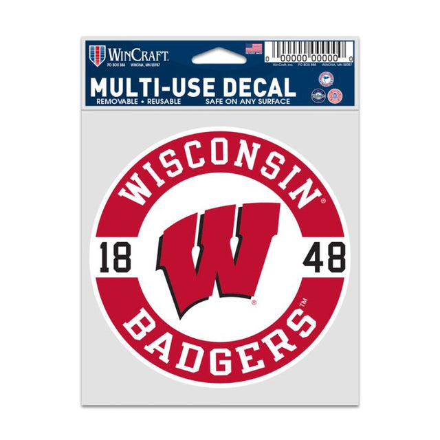 Calcomanías para fanáticos de Wisconsin Badgers PATCH de 3,75" x 5"