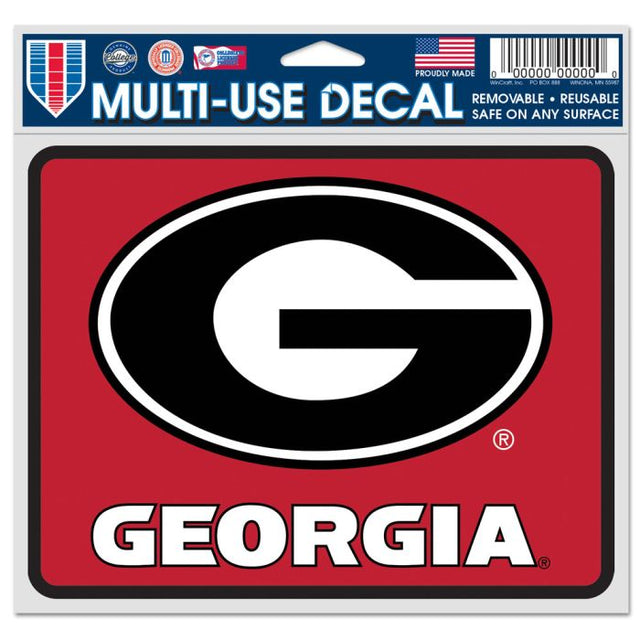 Georgia Bulldogs RECTANGLE Fan Decals 5" x 6"