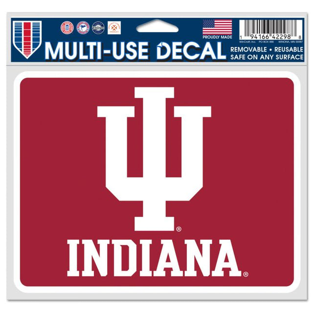 Indiana Hoosiers RECTANGLE Fan Decals 5" x 6"