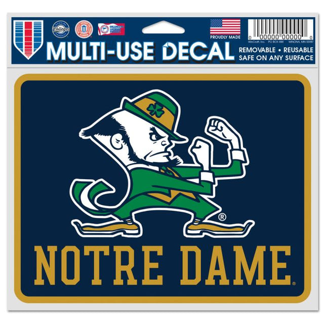 Calcomanías rectangulares para fanáticos de Notre Dame Fighting Irish de 5" x 6"