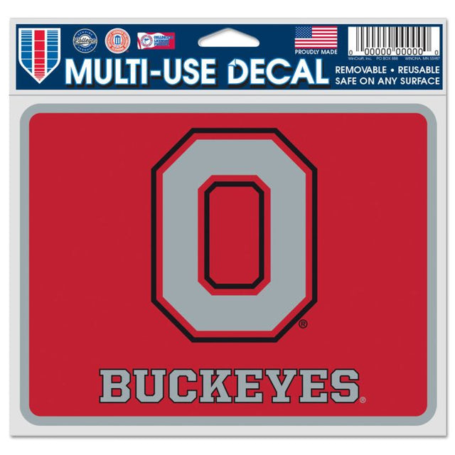 Calcomanías rectangulares para fanáticos de Ohio State Buckeyes de 5" x 6"