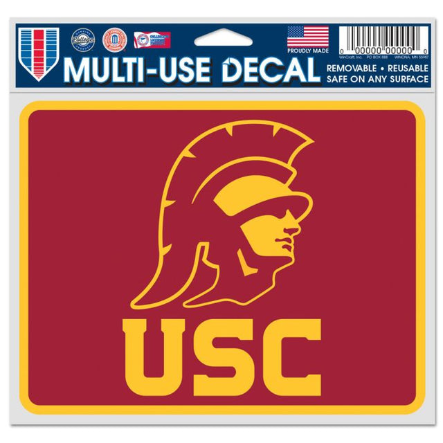 USC Trojans RECTANGLE Fan Decals 5" x 6"