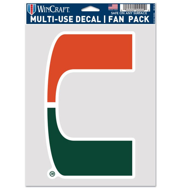 Miami Hurricanes 1 PACK Multi Use Fan Pack